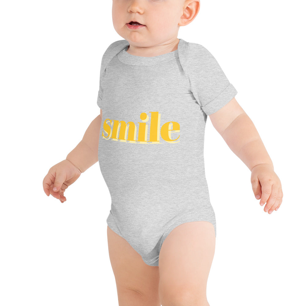 Baby Short Sleeve Smile One Piece