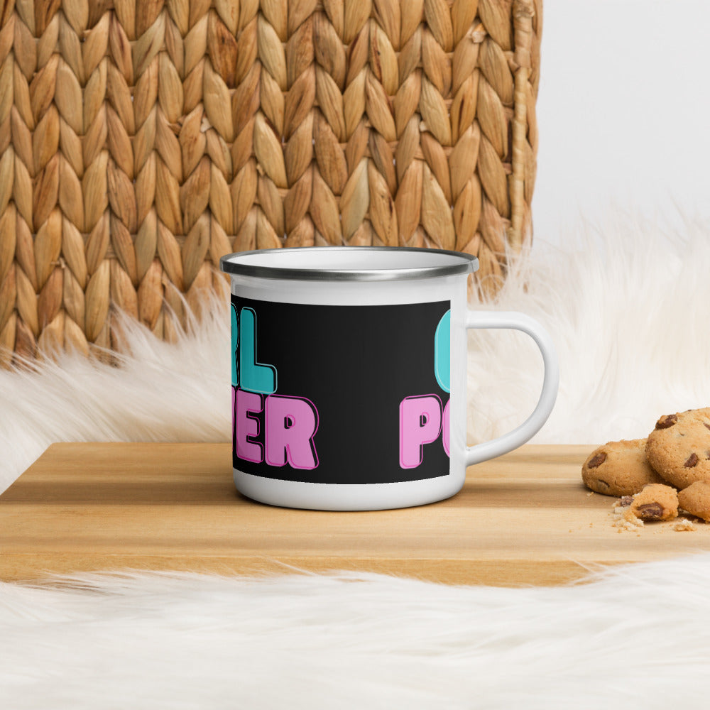 Girl Power Enamel Mug