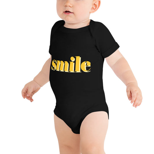 Baby Short Sleeve Smile One Piece