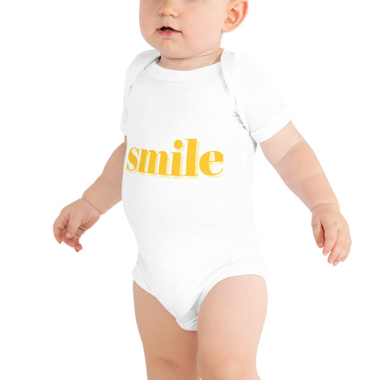 Baby Short Sleeve Smile One Piece