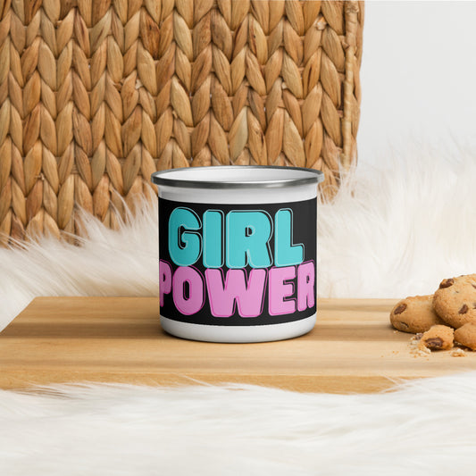 Girl Power Enamel Mug