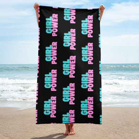 Girl Power Large Beach Towel